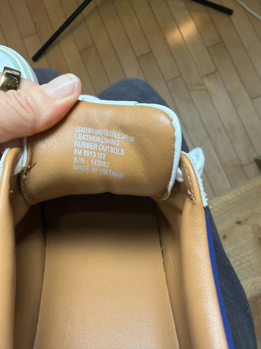 Tory Burch Ladybug Low Top Sneaker Cream & Blue Size 8